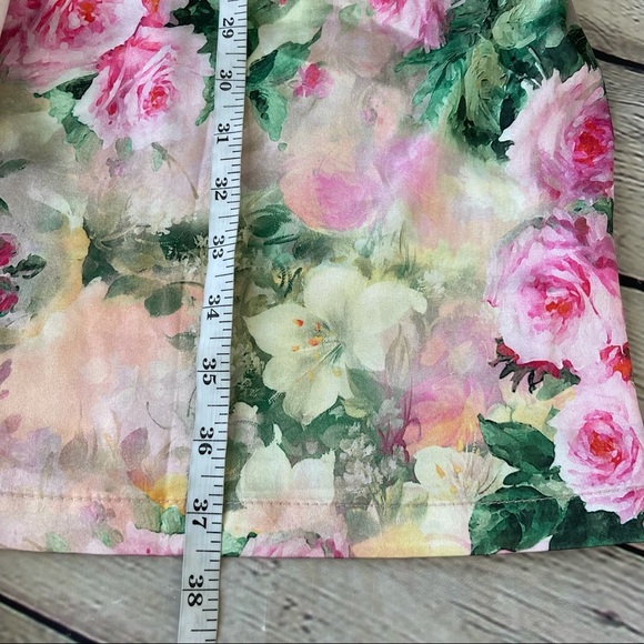 David’s Bridal WATERCOLOR FLORAL Print Silky ROBE size L/XL - Picture 10 of 12